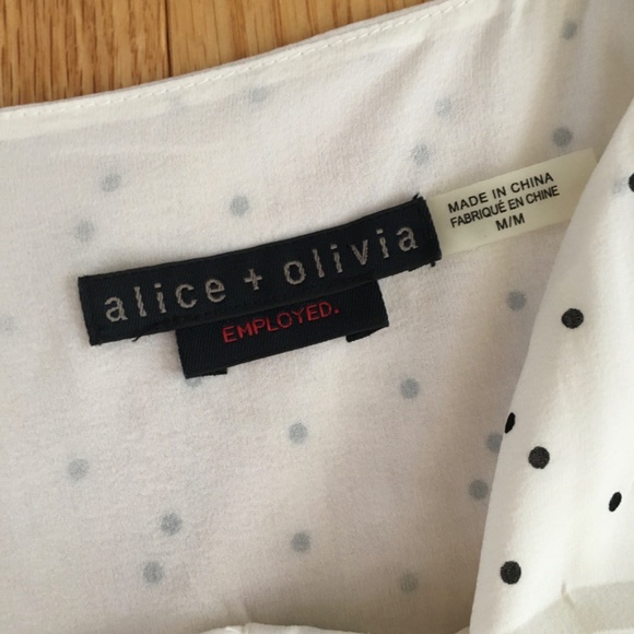 Alice + Olivia silk polka dot dress Sz medium - Picture 4 of 8